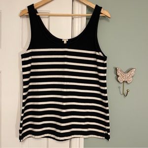 J Crew Striped Sleeveless Tank Medium